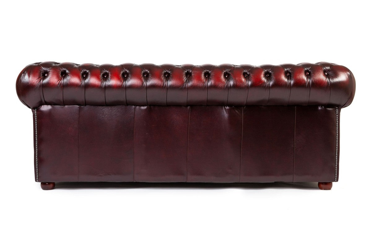 Divano Chesterfield Club Nuovo Originale Inglese 3 posti bordeaux